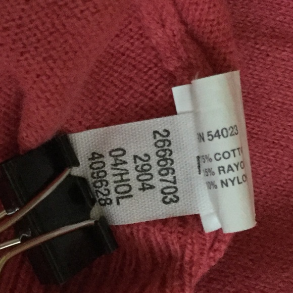 Vintage GAP Scoop Neck Sweater with Bow Tie Accent Collar Pink - Sz Small - Picture 6 of 6